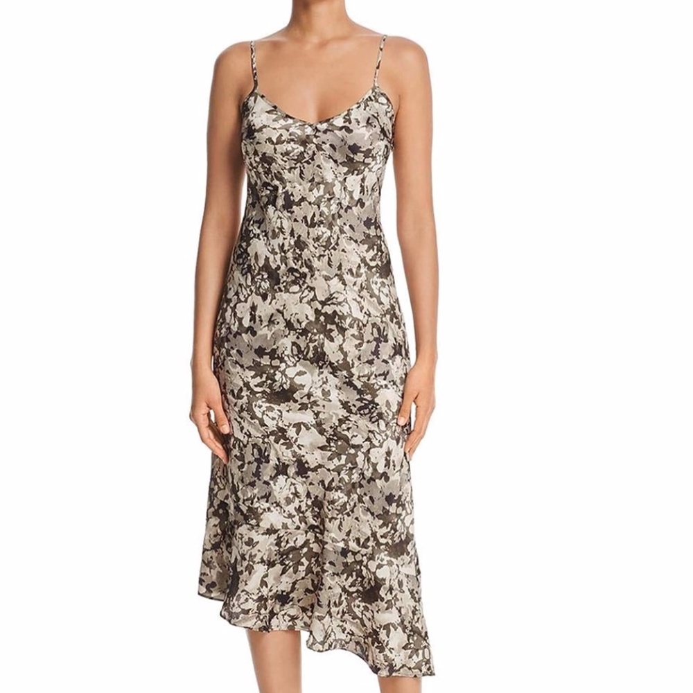 NEW Kenneth Cole Silky Camisole Flounce Dress